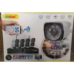 KIT DVR WIRELESS WIFI 8 CANALI SISTEMA REGISTRAZIONE CCTV HD 8 TELECAMERE Q-S8I