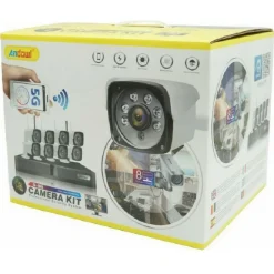 KIT DVR WIRELESS WIFI 8 CANALI SISTEMA REGISTRAZIONE CCTV HD 8 TELECAMERE Q-S8I