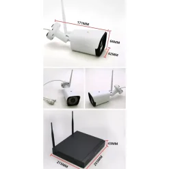 KIT DVR WIRELESS WIFI 8 CANALI SISTEMA REGISTRAZIONE CCTV HD 8 TELECAMERE Q-S8I