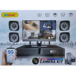 KIT DVR WIRELESS WIFI 4 CANALI SISTEMA REGISTRAZIONE CCTV HD 4 TELECAMERA Q-S4I