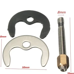 KIT MONTAGGIO FISSAGGIO RUBINETTI CON MEZZALUNA 2 FORI GUARNIZIONE E PERNI VITI