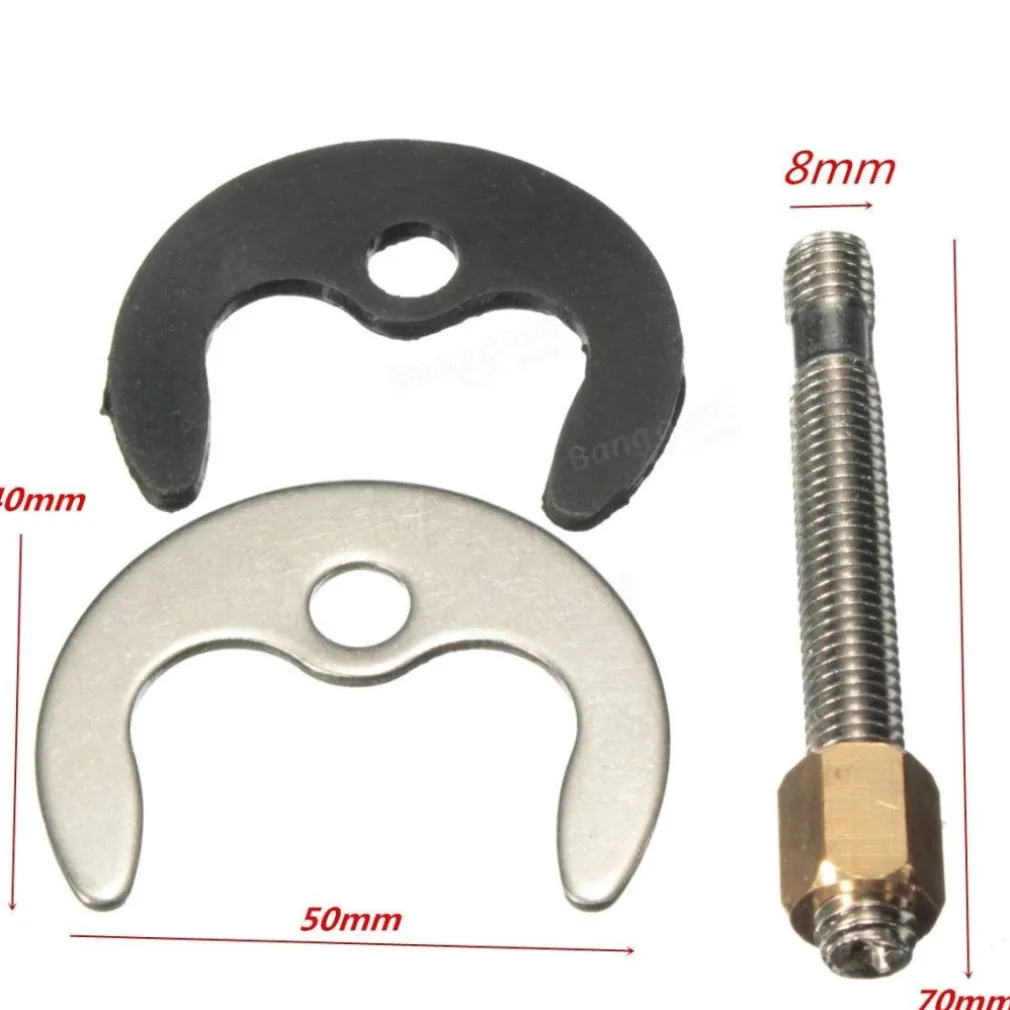 KIT MONTAGGIO FISSAGGIO RUBINETTI CON MEZZALUNA 2 FORI GUARNIZIONE E PERNI VITI