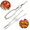 KIT PER CROSTACEI PINZA SCAVINO APRI ARAGOSTA GRANCHIO ASTICE CUCINA CASA