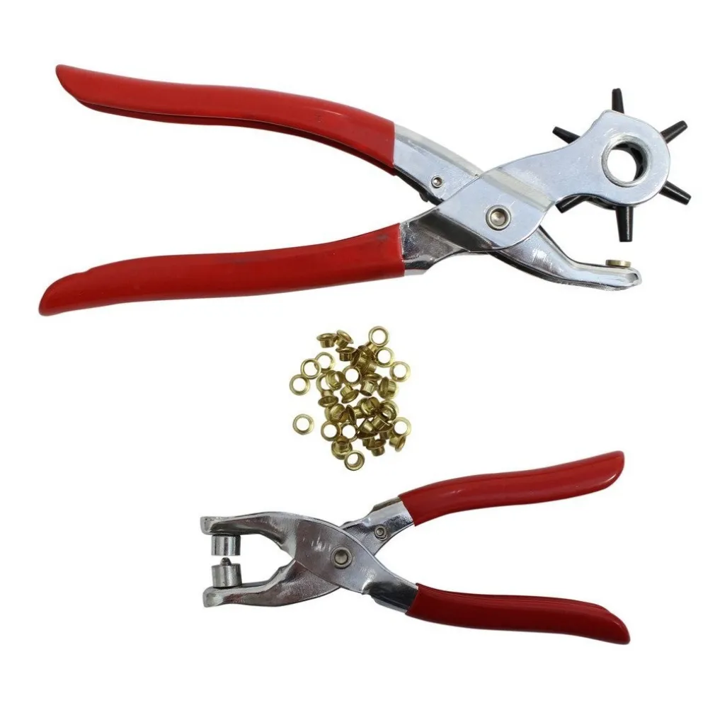 KIT PINZA FUSTELLATRICE + PINZA BORCHIE BUCHI CINTURE PELLE SCARPE BORCHIE