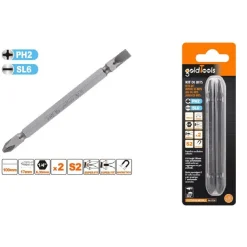 KIT 2PZ DI BITS DA 100MM PUNTE DOPPIE INSERTI PH2 + SL6 PUNTA S2 MAGNETICA 57244