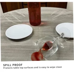 KIT 10PZ PROTEZIONE PER TAVOLA TOVAGLIA USA E GETTA TRASPARENTE 1,40 X 2,00 METRI