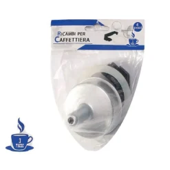 KIT 4PZ RICAMBI FILTRO GUARNIZIONE MANICO IMBUTO CAFFETTIERA MOKA MISURA 3 TAZZE