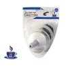 KIT 4PZ RICAMBI FILTRO GUARNIZIONE MANICO IMBUTO CAFFETTIERA MOKA MISURA 1/2 TAZZA
