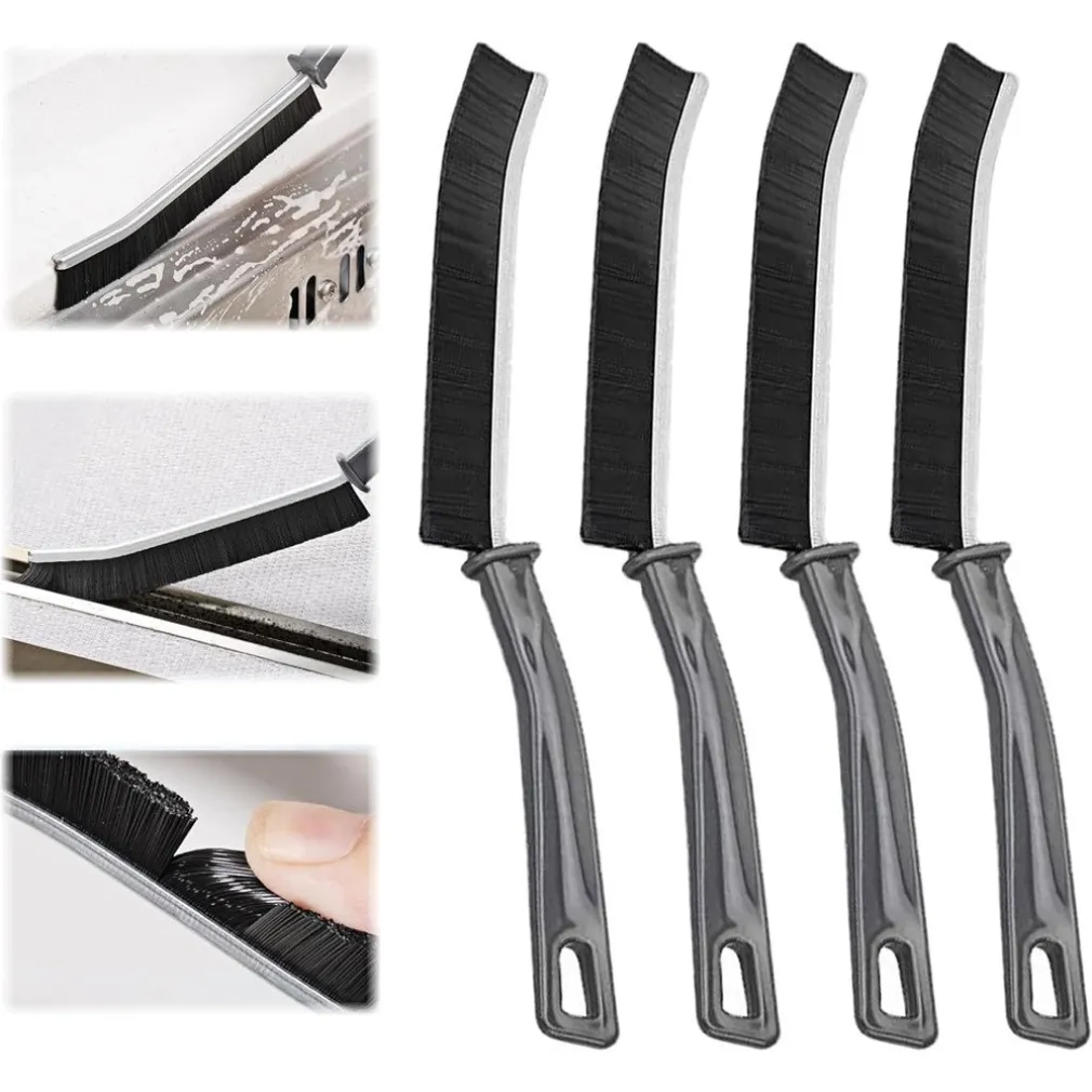 KIT 4PZ SPAZZOLA PER PULIZIA FESSURE DI BAGNO CUCINA DELLA PISTA DI FINESTRA PORTA