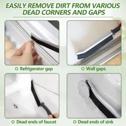 KIT 4PZ SPAZZOLA PER PULIZIA FESSURE DI BAGNO CUCINA DELLA PISTA DI FINESTRA PORTA