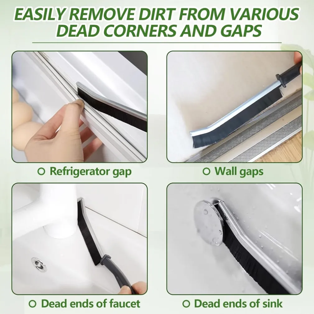 KIT 4PZ SPAZZOLA PER PULIZIA FESSURE DI BAGNO CUCINA DELLA PISTA DI FINESTRA PORTA