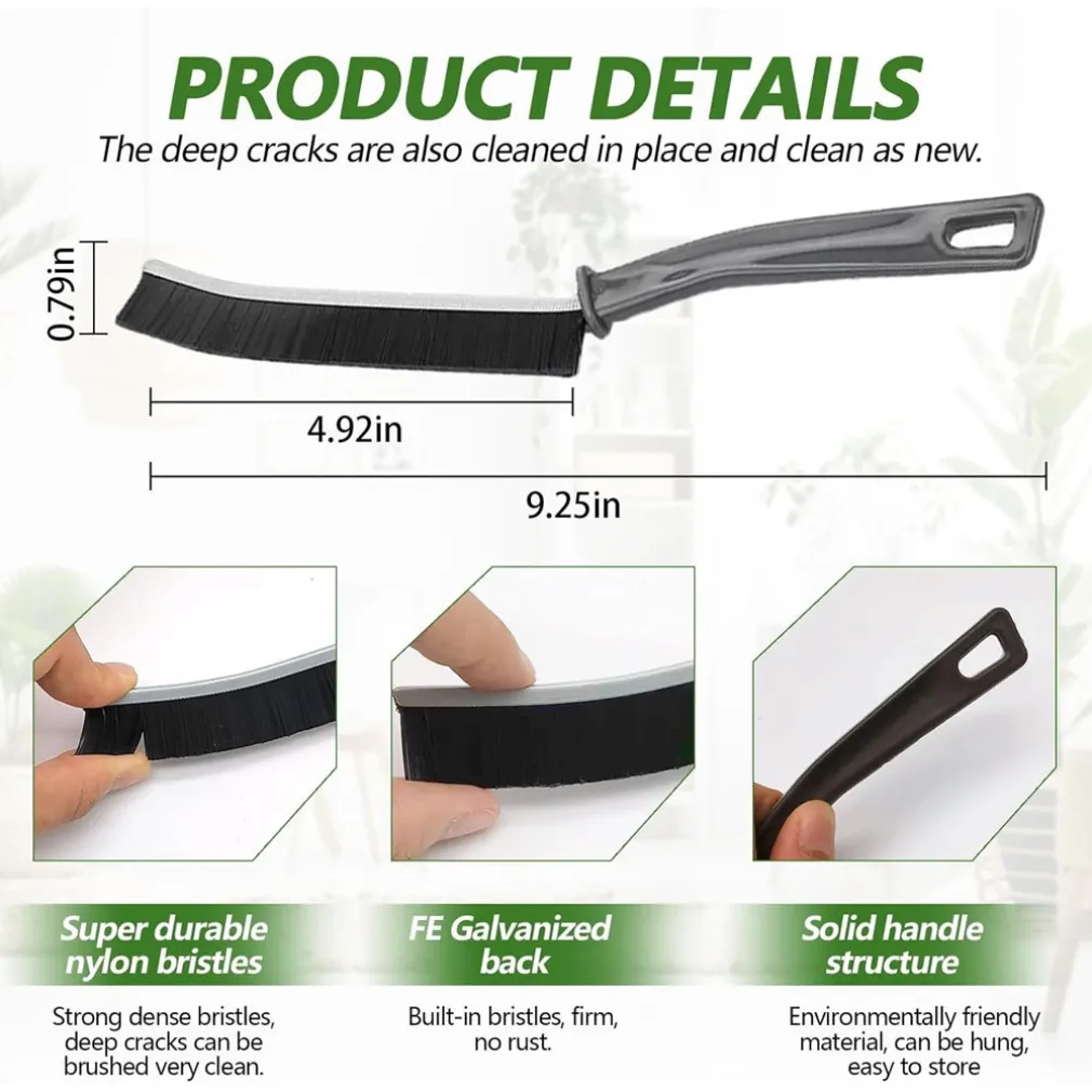 KIT 4PZ SPAZZOLA PER PULIZIA FESSURE DI BAGNO CUCINA DELLA PISTA DI FINESTRA PORTA