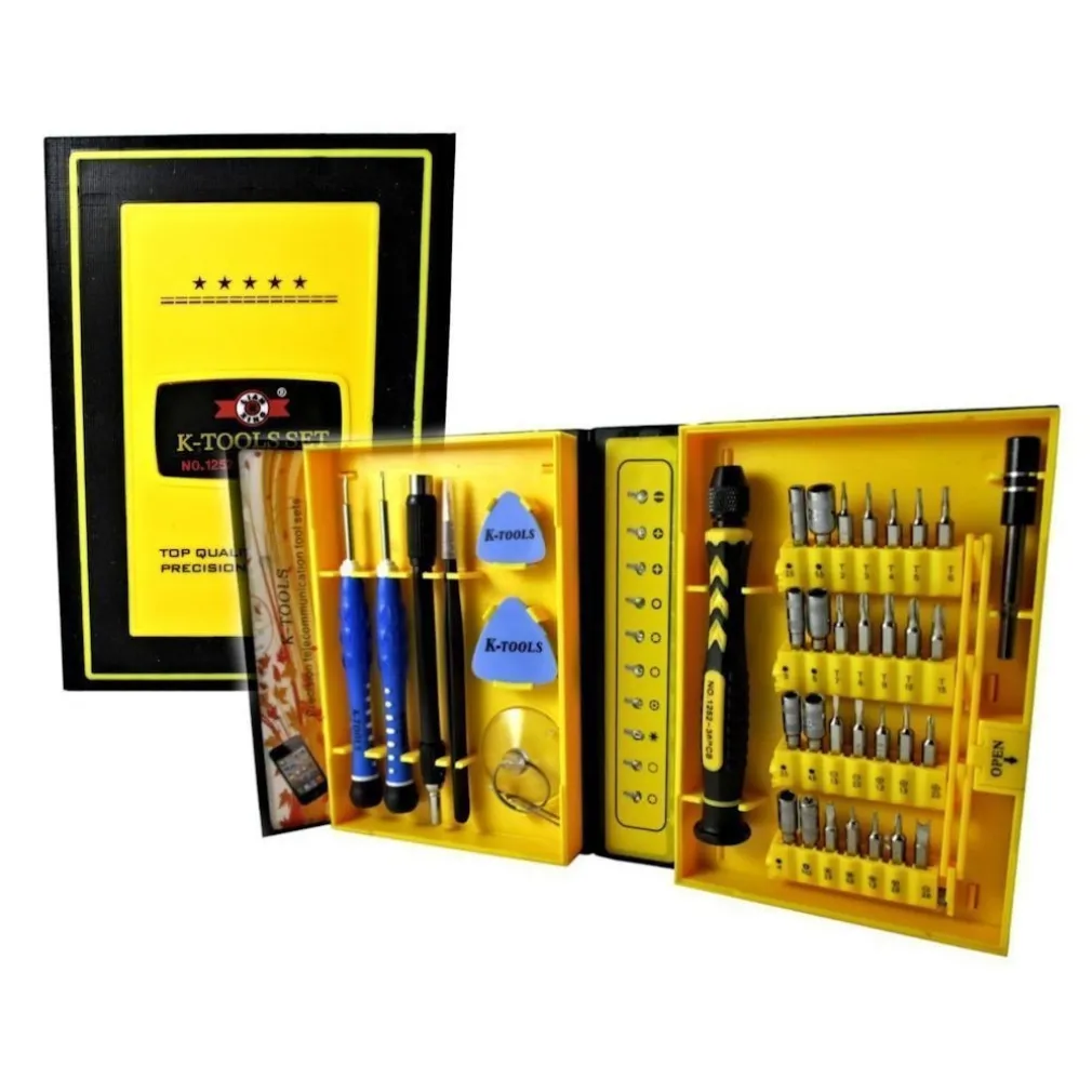 KIT RIPARAZIONE CACCIAVITE ATTREZZI PUNTE TOOLS CELLULARI SMARTHPHONE SET 38PZ