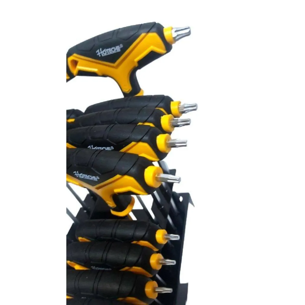 KIT SERIE 18 CHIAVI A BRUGOLA ESAGONALI CON TESTA SFERICA TORX CROMO VANADIO