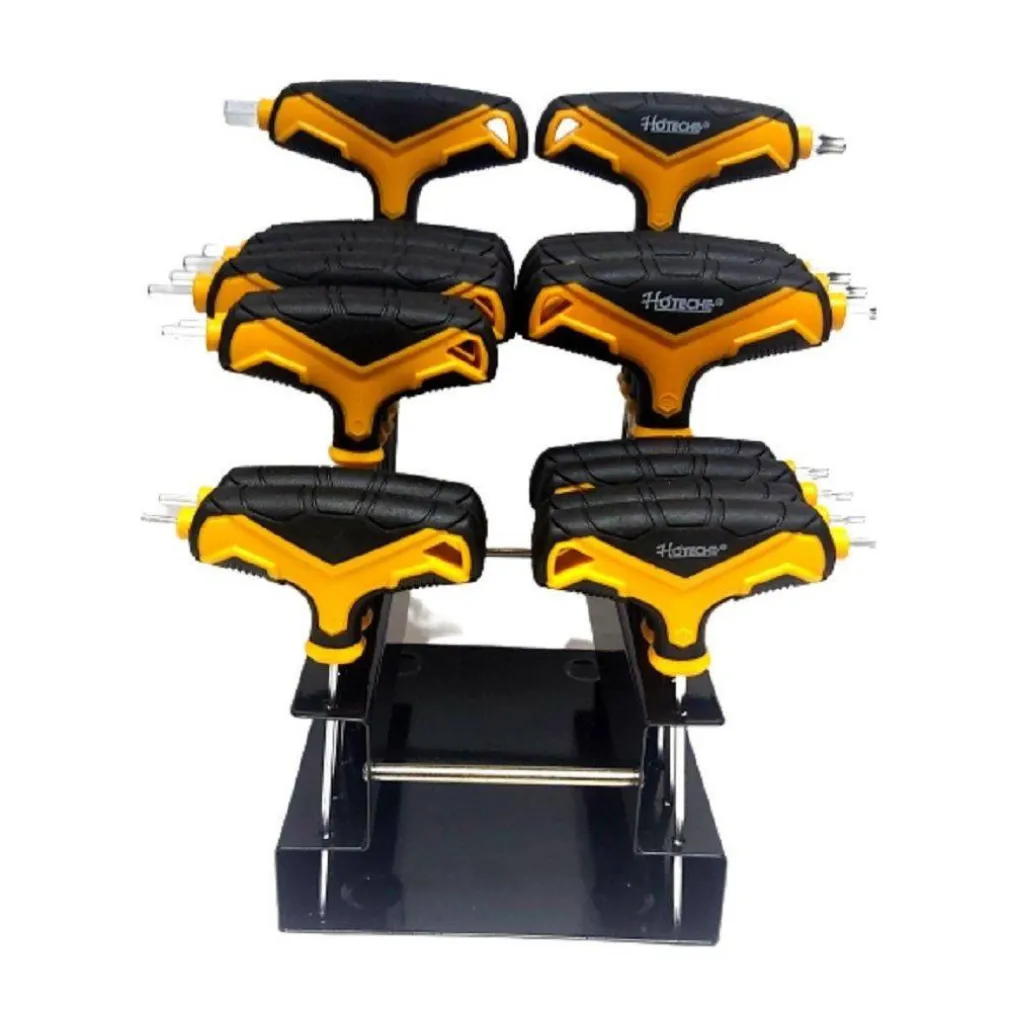 KIT SERIE 18 CHIAVI A BRUGOLA ESAGONALI CON TESTA SFERICA TORX CROMO VANADIO