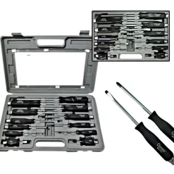 KIT SET 12 CACCIAVITI CACCIAVITE IMPATTO A CROCE E TAGLIO CON MANICO AD IMPATTO