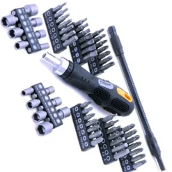 KIT SET 58 PEZZI TORX CACCIAVITI PUNTE INSERTI BUSSOLA PH PZ INTERCAMBIABILI