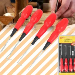 KIT SET 4 pz CACCIAVITE CACCIAVITI CON MINI UNCINO INCISORI PUNTERUOLO UTENSILE