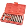 KIT SET INSERTI CHIAVI BUSSOLE TORX 15 PZ HEX 1/2" H10 PROFESSIONALE 15 PZ TORX