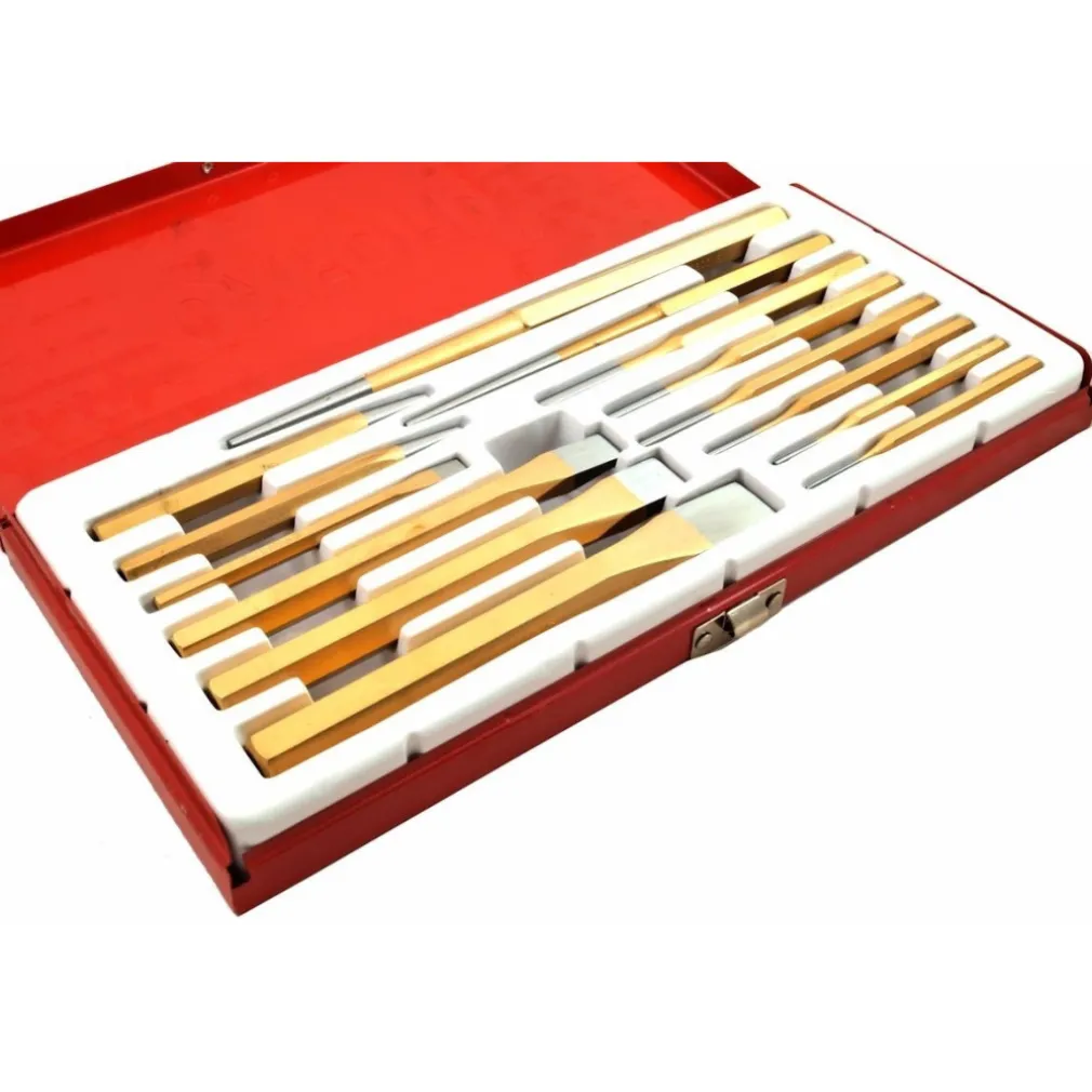 KIT SET SCALPELLI CACCIASPINE CACCIACHIODI PUNZONI 14 PZ PEZZI CACCIA CHIODI