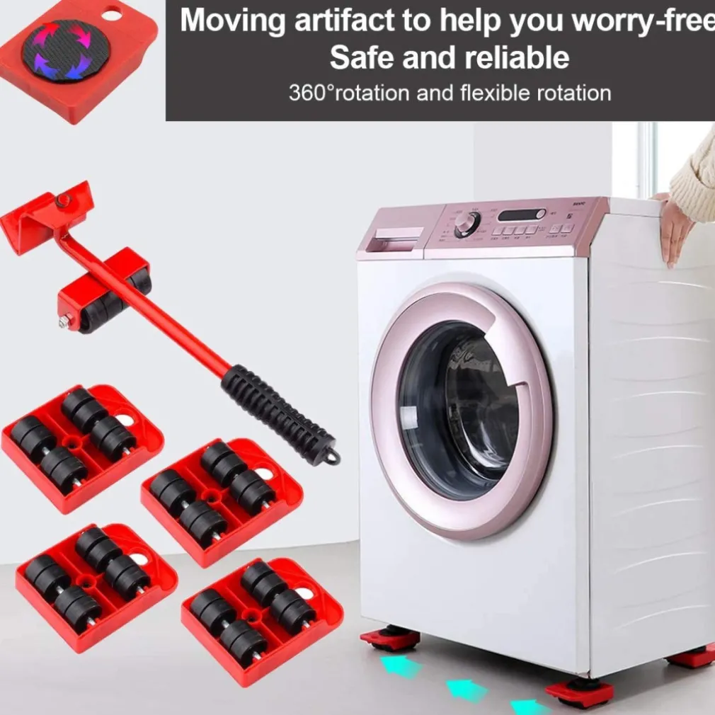 KIT SOLLEVATORE SOLLEVA MOBILI CON RUOTE PIASTRA 200KG SPOSTARE SOLLEVARE MOBILE