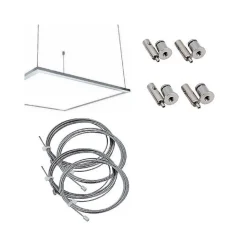 Kit Staffe Fissaggio a Sospensione Per Pannello Led 60x30 120x30 60x60