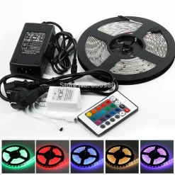 KIT STRISCIA LED RGB STRIP 5M 300 LED 5050 + CONTROLLER + TELECOMANDO 5 METRI
