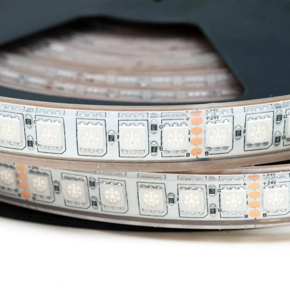 KIT STRISCIA 600LED 75W RGB IP68 ESTERNI DIMMERABILE 24V CENTRALINA ALIMENTATORE