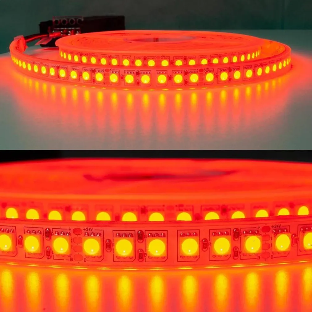 KIT STRISCIA 600LED 75W RGB IP68 ESTERNI DIMMERABILE 24V CENTRALINA ALIMENTATORE