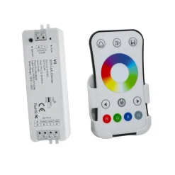 KIT STRISCIA NEON FLEX LED 160W IP67 CENTRALINA TELECOMANDO ALIMENTATORE RGB 24V 10MT