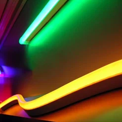 KIT STRISCIA NEON FLEX LED 160W IP67 CENTRALINA TELECOMANDO ALIMENTATORE RGB 24V 10MT