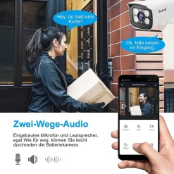 KIT TELECAMERA DI SORVEGLIANZA A 8 CANALI WI-FI H.265 4 TELECAMERE IP WIFI 1080P