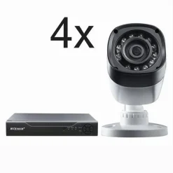 KIT TELECAMERE DI SICUREZZA DVR 4 CANALI 720P VIDEOSORVEGLIANZA MAXTECH KIT-DVR4