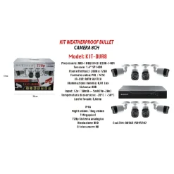 KIT TELECAMERE DI SICUREZZA DVR 8 CANALI VIDEOSORVEGLIANZA 720P MAXTECH KIT-DVR8