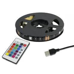 KIT TV STRISCIA STRIP LED USB RGB 5V PER RETROILLUMINAZIONE 2 MT 3 MT 5 MT
