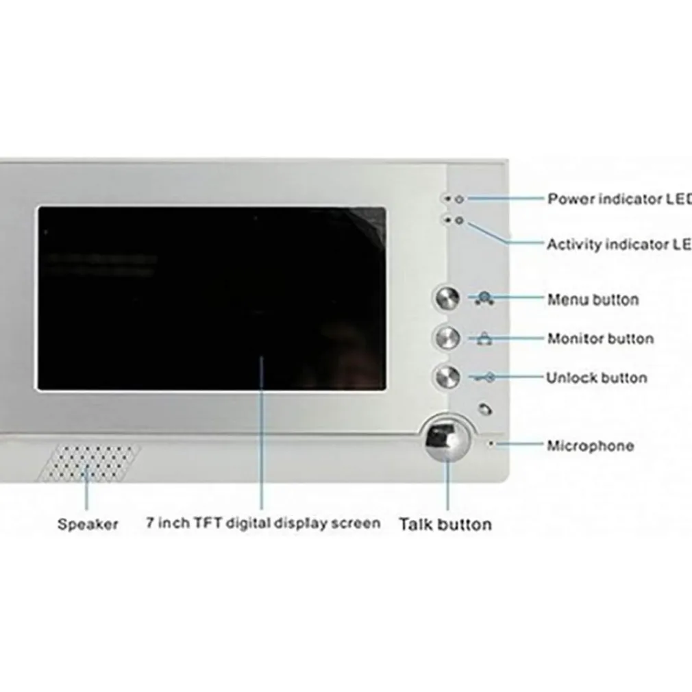 KIT VIDEO CITOFONO VIDEOCITOFONO MONITOR 7" REGISTRA TELECAMERA IR GIORNO NOTTE