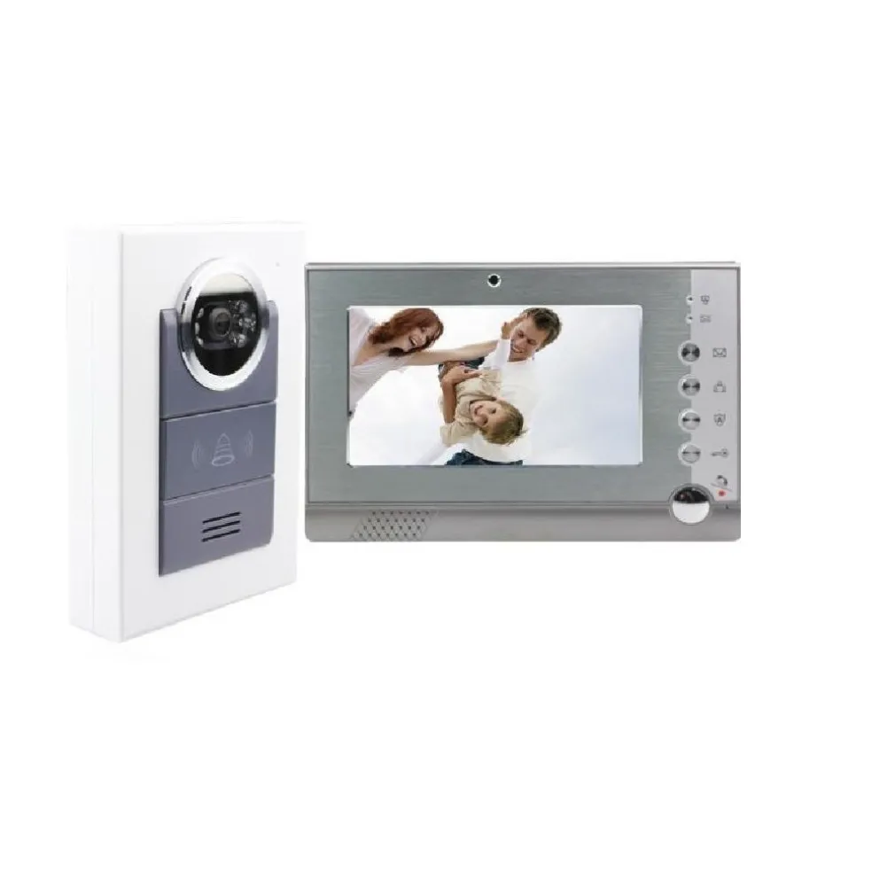 KIT VIDEO CITOFONO VIDEOCITOFONO MONITOR 7" REGISTRA TELECAMERA IR GIORNO NOTTE