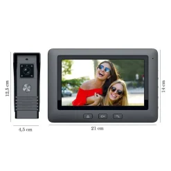 KIT VIDEOCITOFONO MONOFAMILIARE MONITOR 7'' TELECAMERA APRIPORTA RLC07