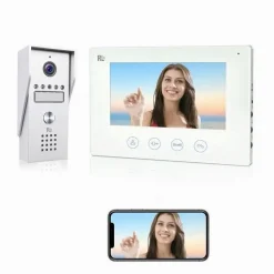 KIT VIDEOCITOFONO WIFI MONOFAMILIARE SMART MONITOR 7" WIRELESS 2 FILI APP SD-B17