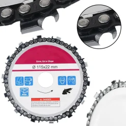 LAMA DISCO TAGLIO LEGNO A CATENA PER SMERIGLIATRICE ANGOLARE 125 X 22 MM