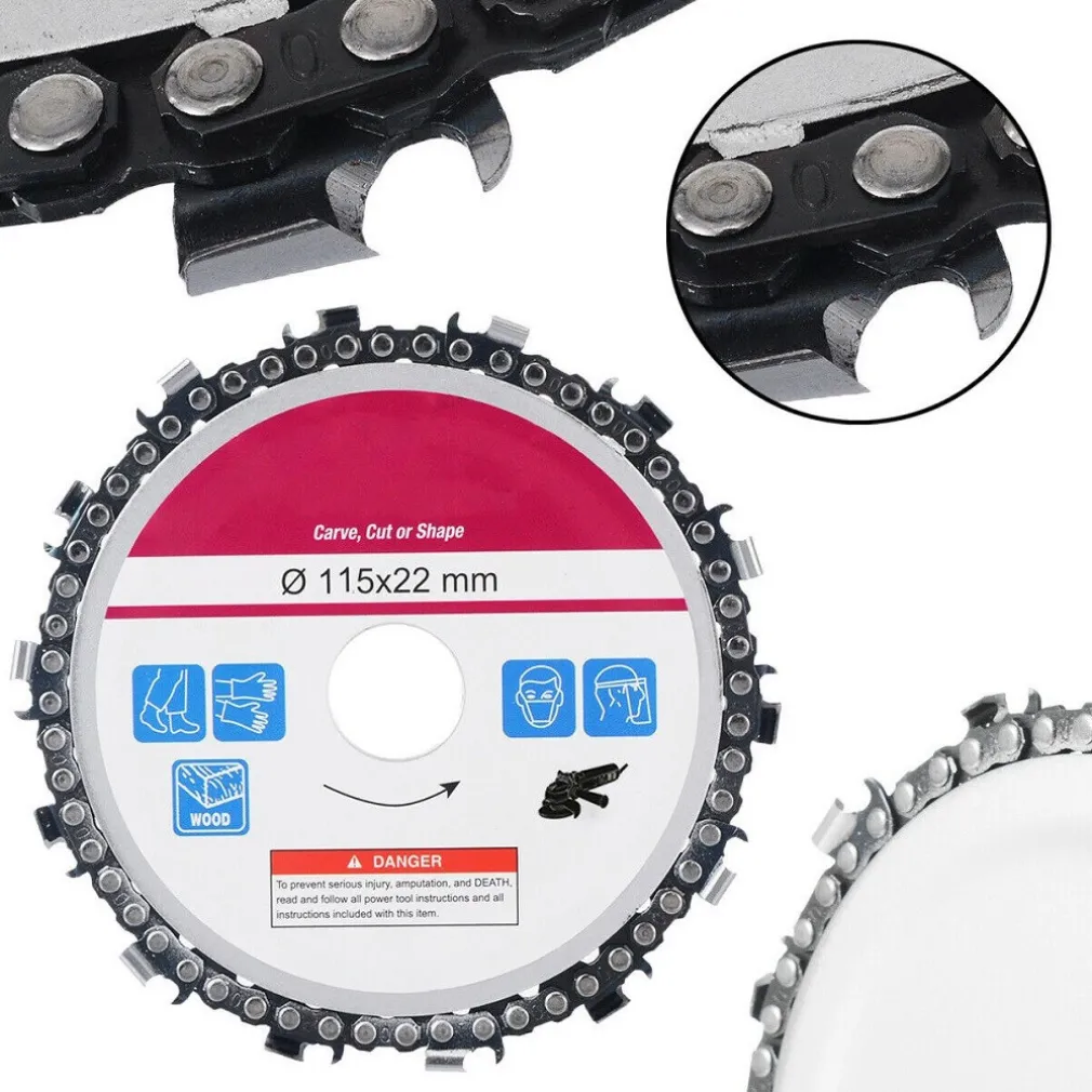 LAMA DISCO TAGLIO LEGNO A CATENA PER SMERIGLIATRICE ANGOLARE 125 X 22 MM