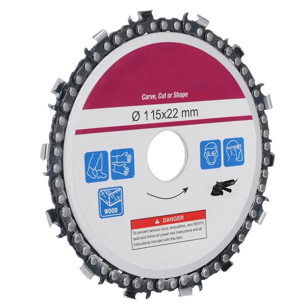 LAMA DISCO TAGLIO LEGNO A CATENA PER SMERIGLIATRICE ANGOLARE 125 X 22 MM