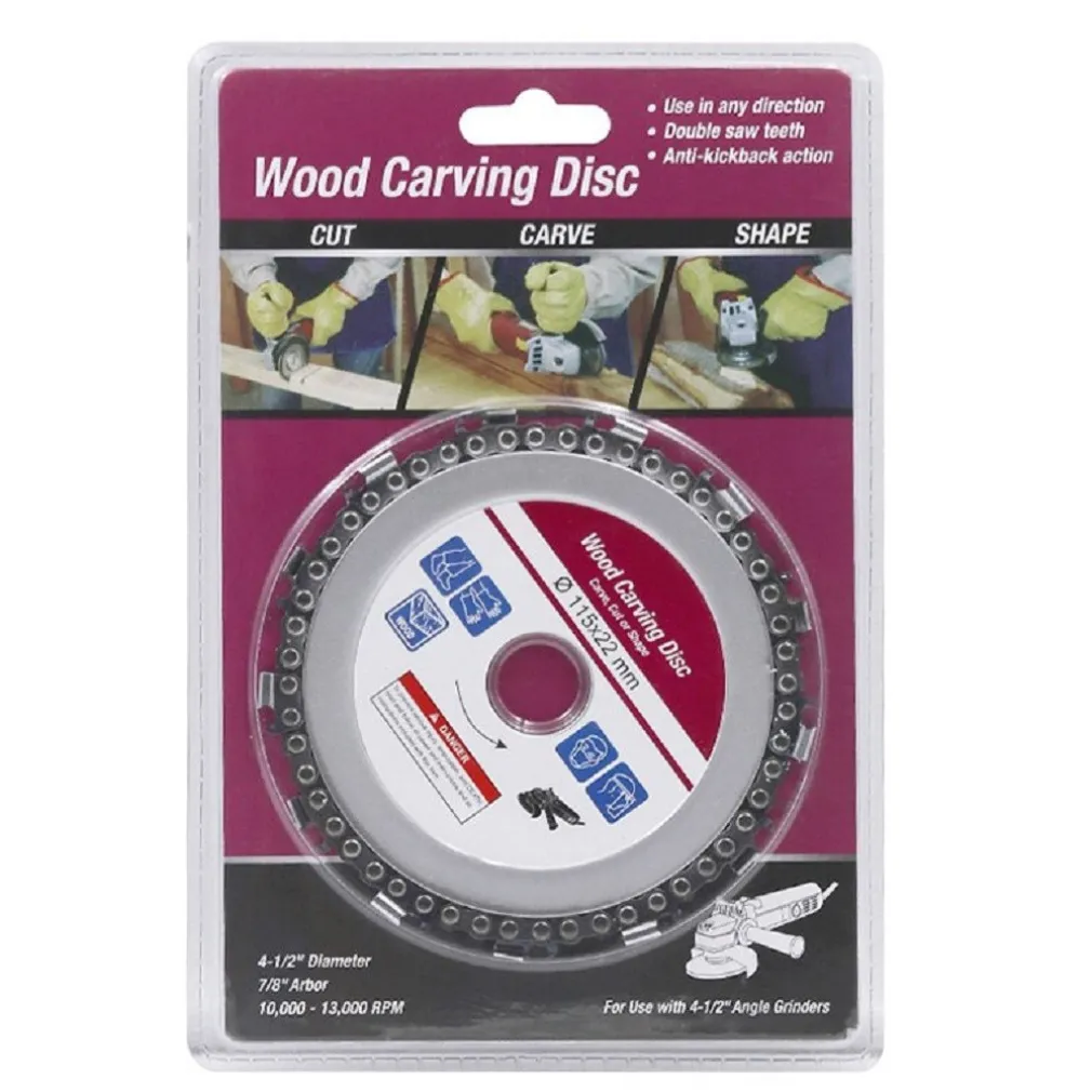 LAMA DISCO TAGLIO LEGNO A CATENA PER SMERIGLIATRICE ANGOLARE 125 X 22 MM