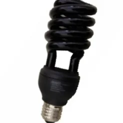 LAMPADA A BASSO CONSUMO SPIRALE LUCE NERA DI WOOD UV ULTRAVIOLETTI E27 28W T3