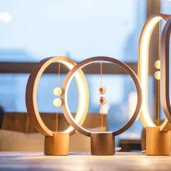 LAMPADA A LED DA COMODINO CON INTERRUTTORE MAGNETICO MID AIR LUCE NOTTURNA TONDA