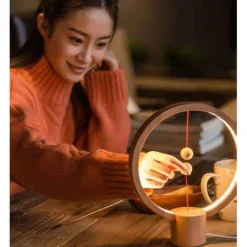 LAMPADA A LED DA COMODINO CON INTERRUTTORE MAGNETICO MID AIR LUCE NOTTURNA TONDA