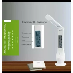 LAMPADA A LED DA TAVOLO DISPLAY LCD OROLOGIO SVEGLIA CALENDARIO TEMPERATURA