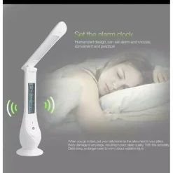 LAMPADA A LED DA TAVOLO DISPLAY LCD OROLOGIO SVEGLIA CALENDARIO TEMPERATURA