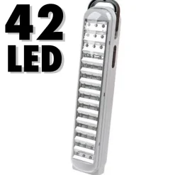LAMPADA A LED EMERGENZA RICARICABILE LUCE BIANCA PORTATILE AUTOMATICA 714 LAVORO