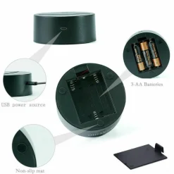 LAMPADA A LED RGB ACRILICO PERSONALIZZATA EFFETTO 3D TELECOMANDO DECORATIVA CASA